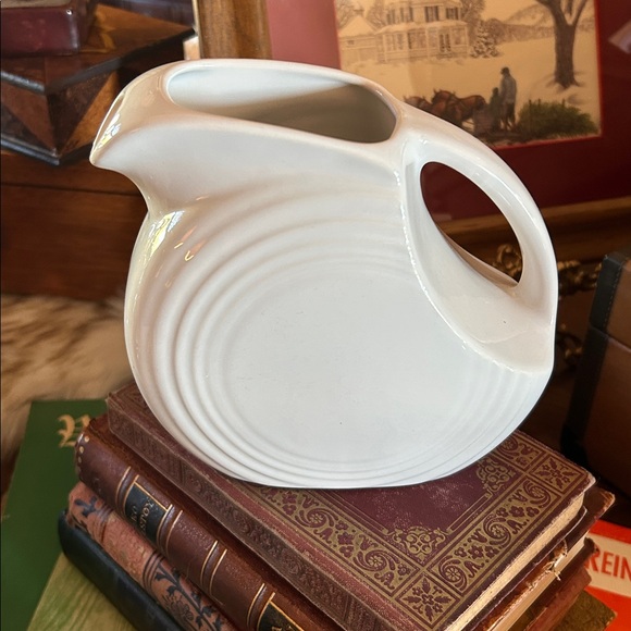Fiesta Small White Disc Pitcher - Picture 7 of 7